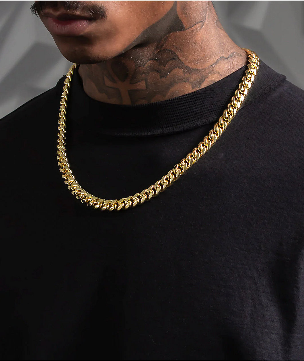 King Ice 24" Cuban 10mm Gold Chain Necklace