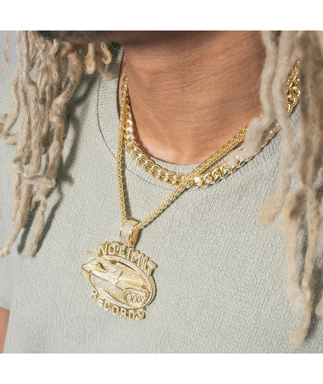 King Ice x No Limit Records Logo 22" Gold Necklace