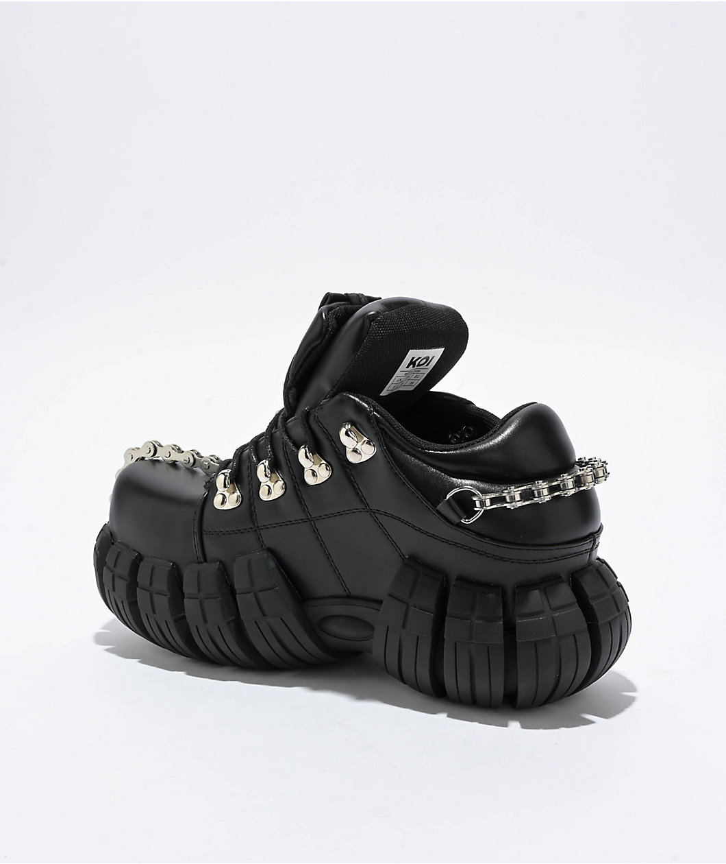 Koi Footwear Invading Rapture Bike Chain Black Shoes