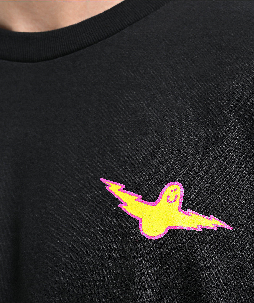 Krooked Bird Lightening Black T-Shirt