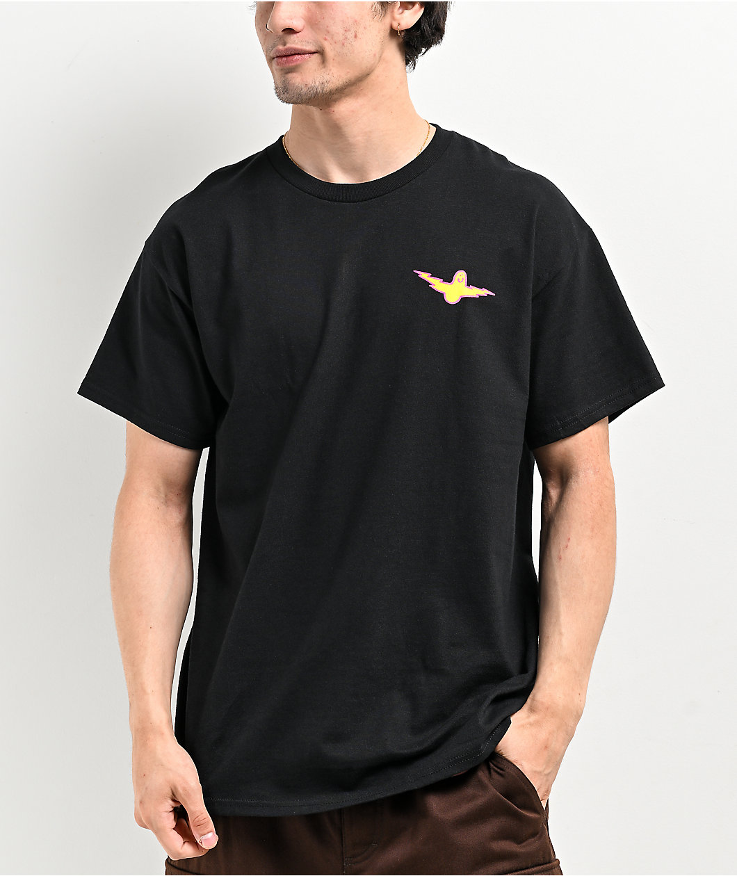 Krooked Bird Lightening Black T-Shirt