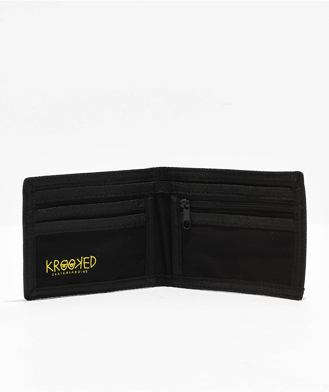 Krooked Eyes Black Bifold Wallet