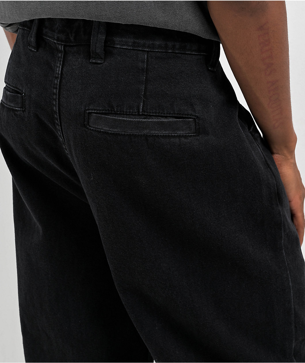 Krooked Eyes Black Denim Jeans
