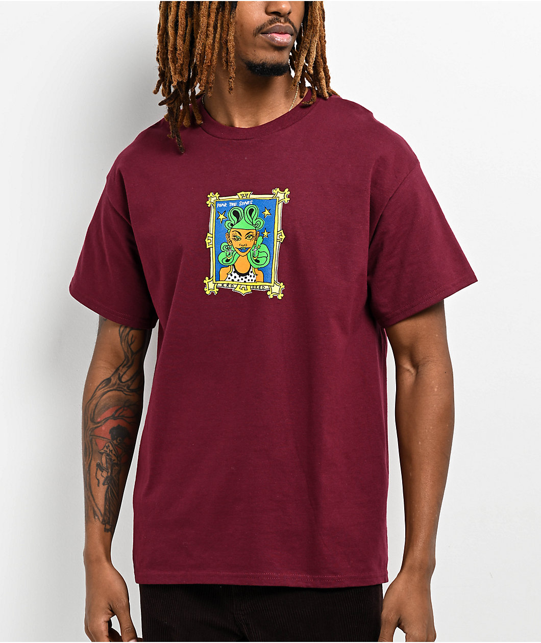 Krooked Fear Maroon T-Shirt