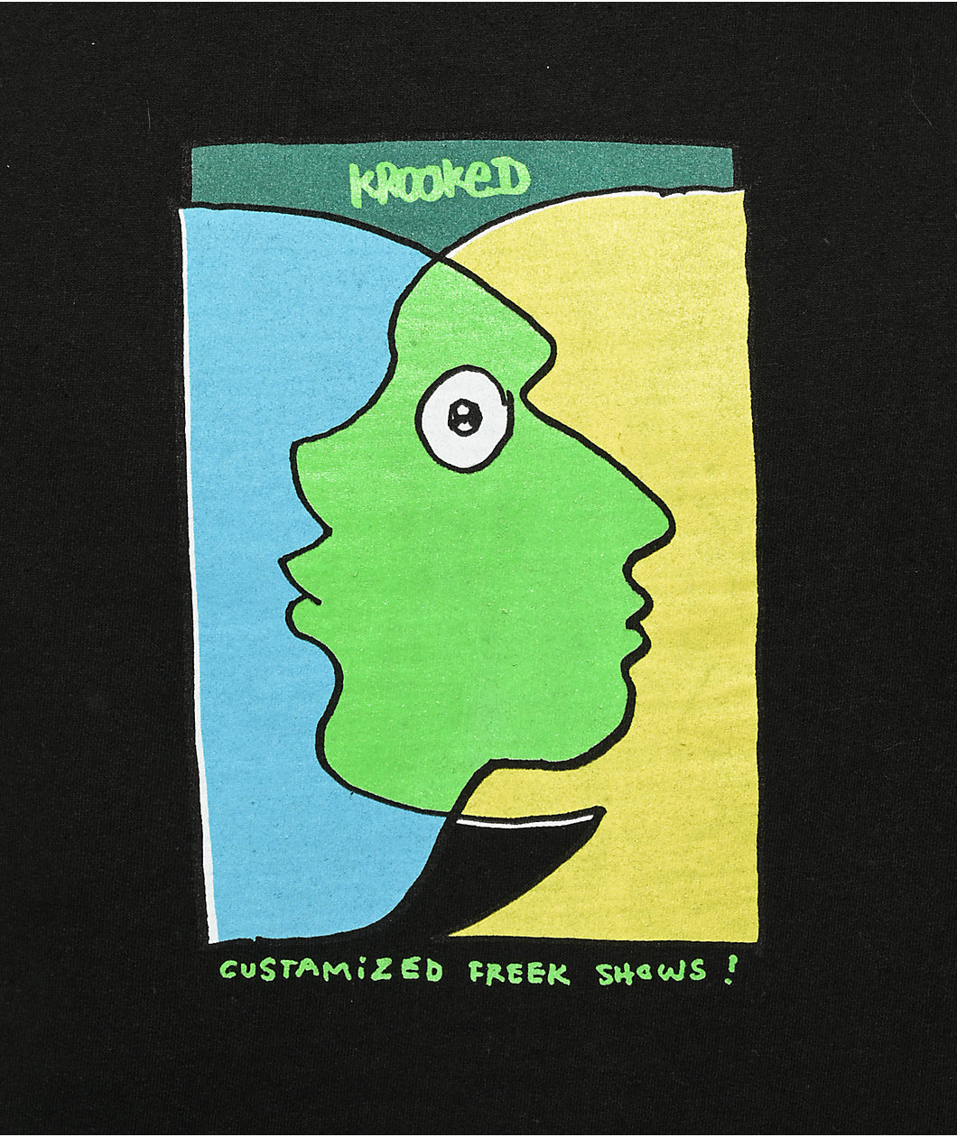 Krooked Freek Show Black Crewneck Sweatshirt