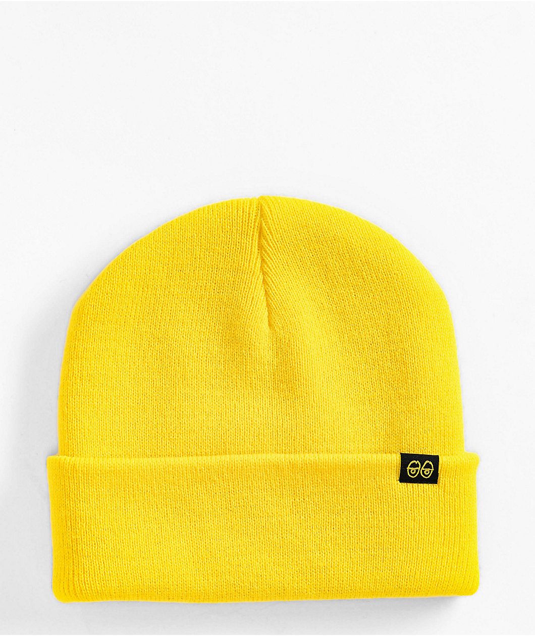 Krooked Moon Eyes Clip Yellow Beanie