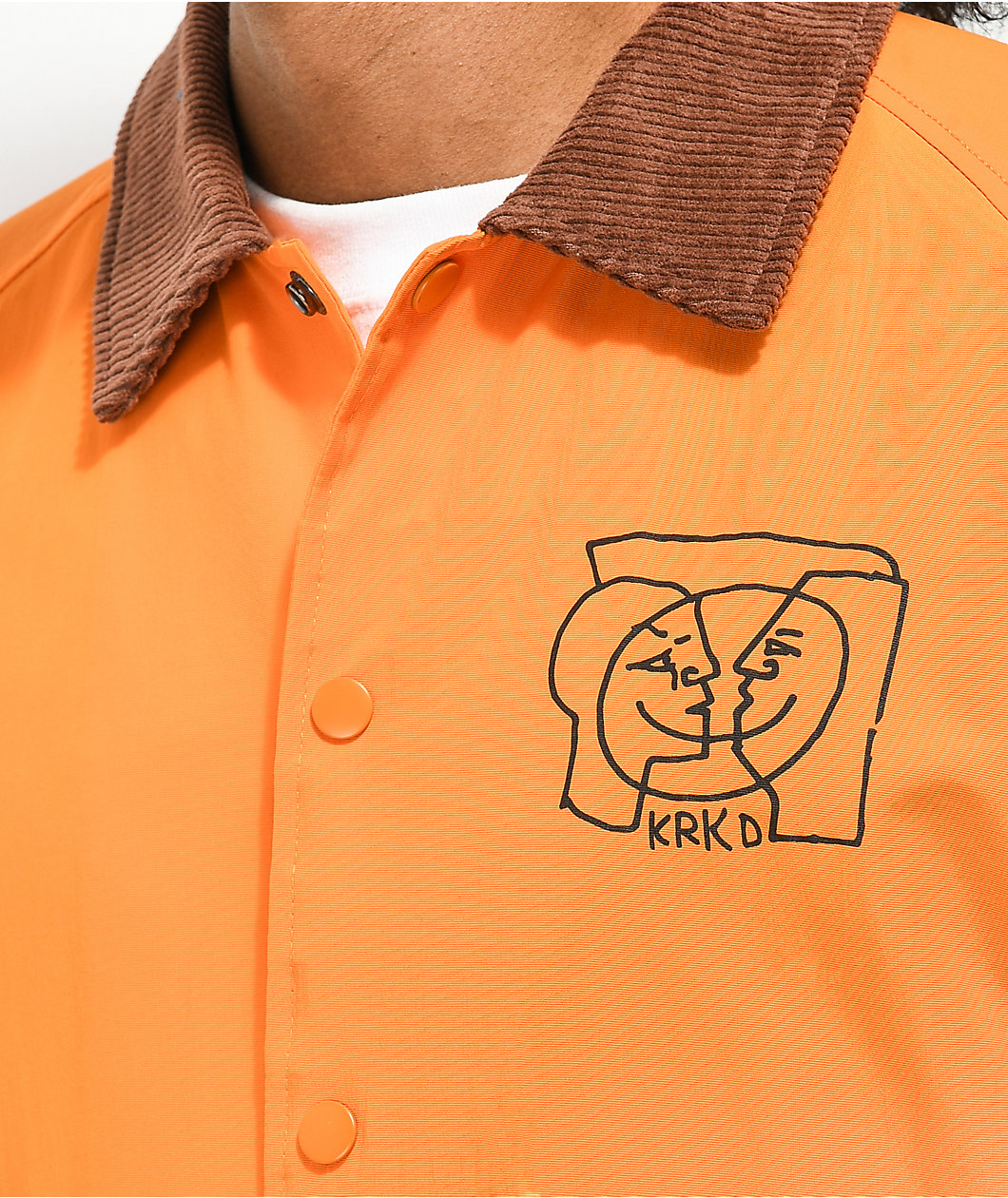 Krooked Moon Smile Orange Bomber Jacket