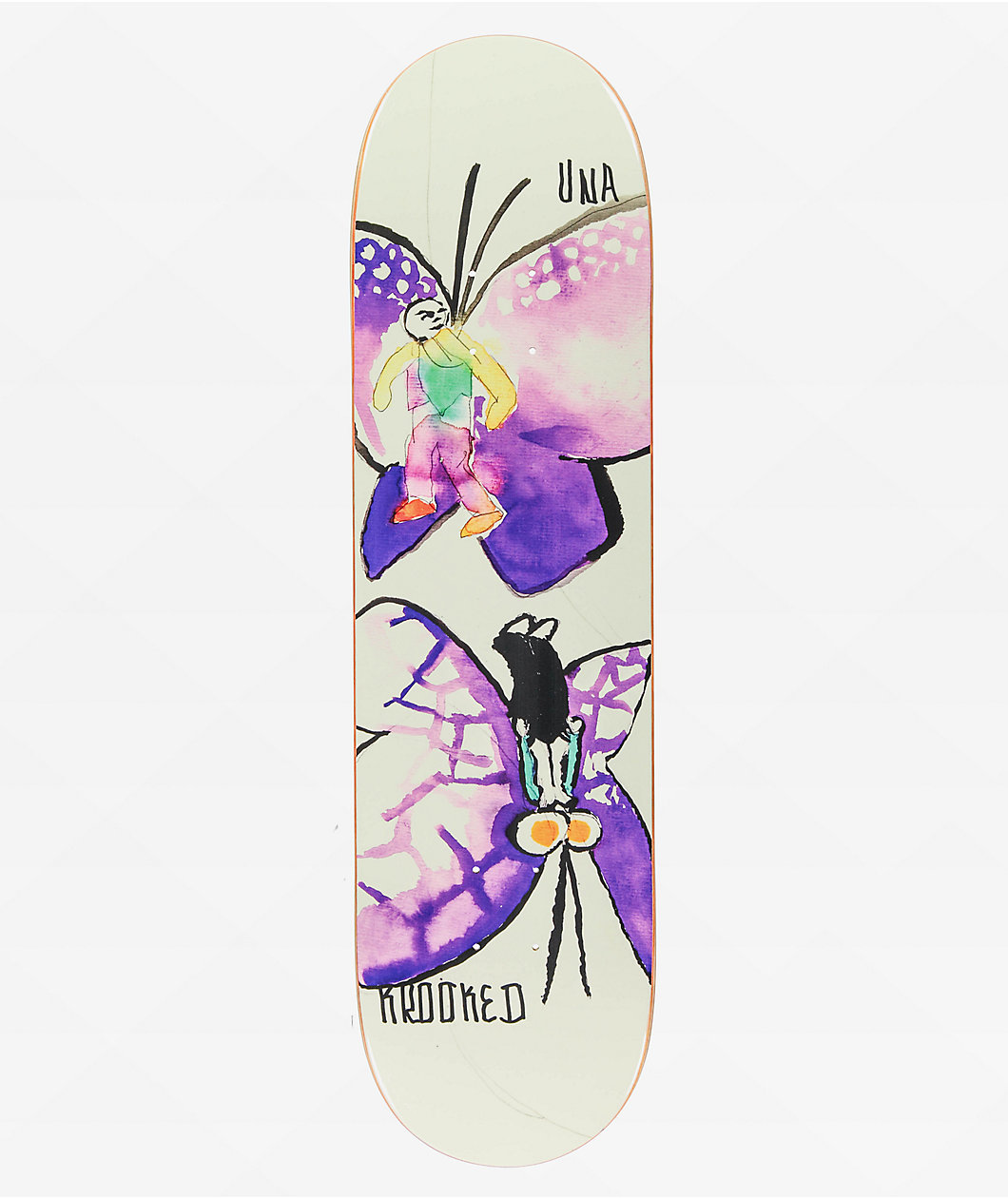 Krooked Una Butterflies 8.28" Skateboard Deck