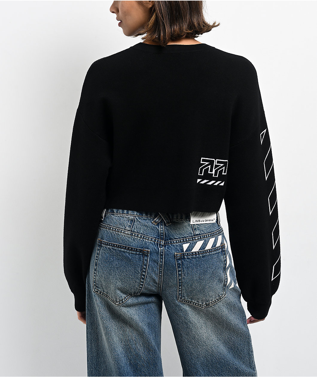 L/AB c/o Off-White™ Black Crop Sweater