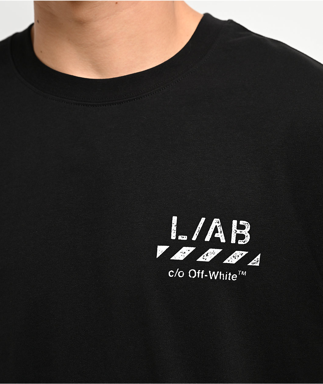 L/AB c/o Off-White™ Diagonal Black T-Shirt