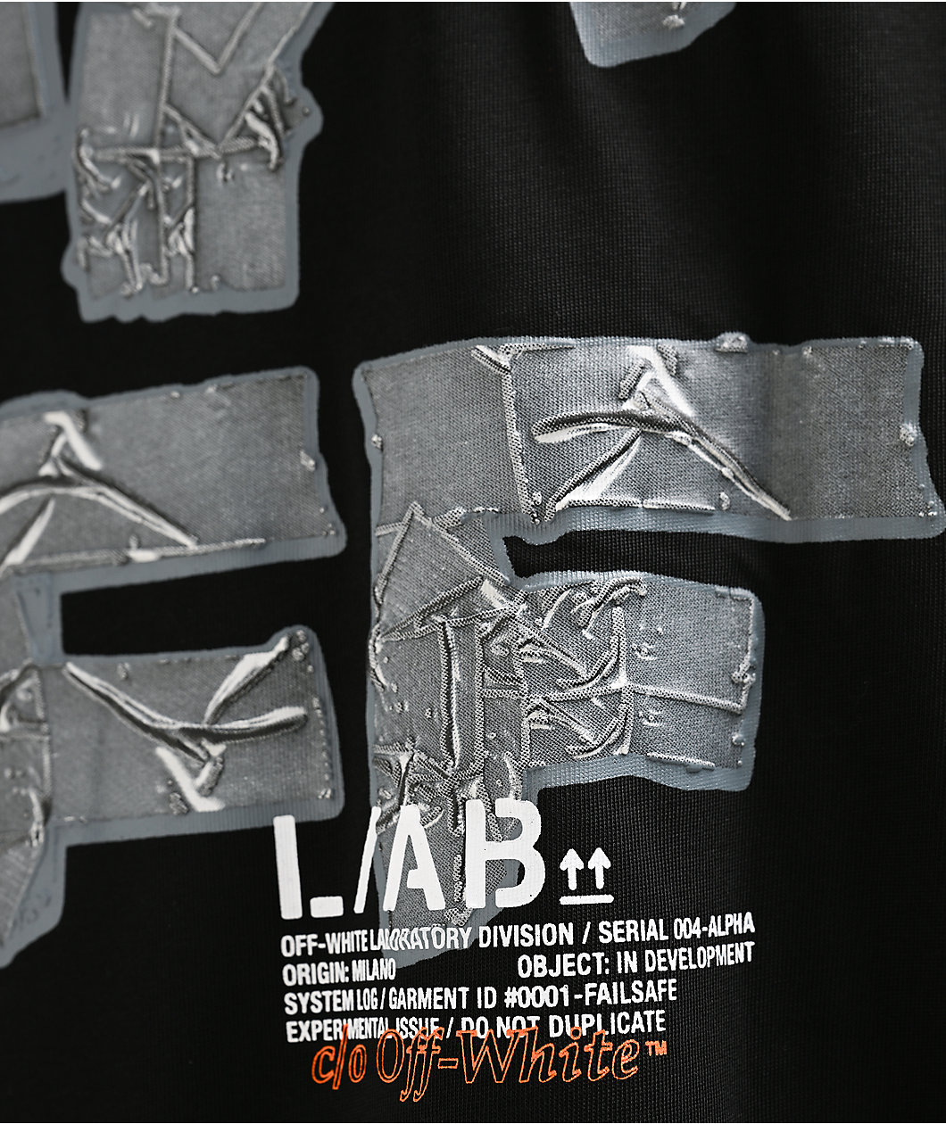 L/AB c/o Off-White™ Duct Tape Black Long Sleeve T-Shirt