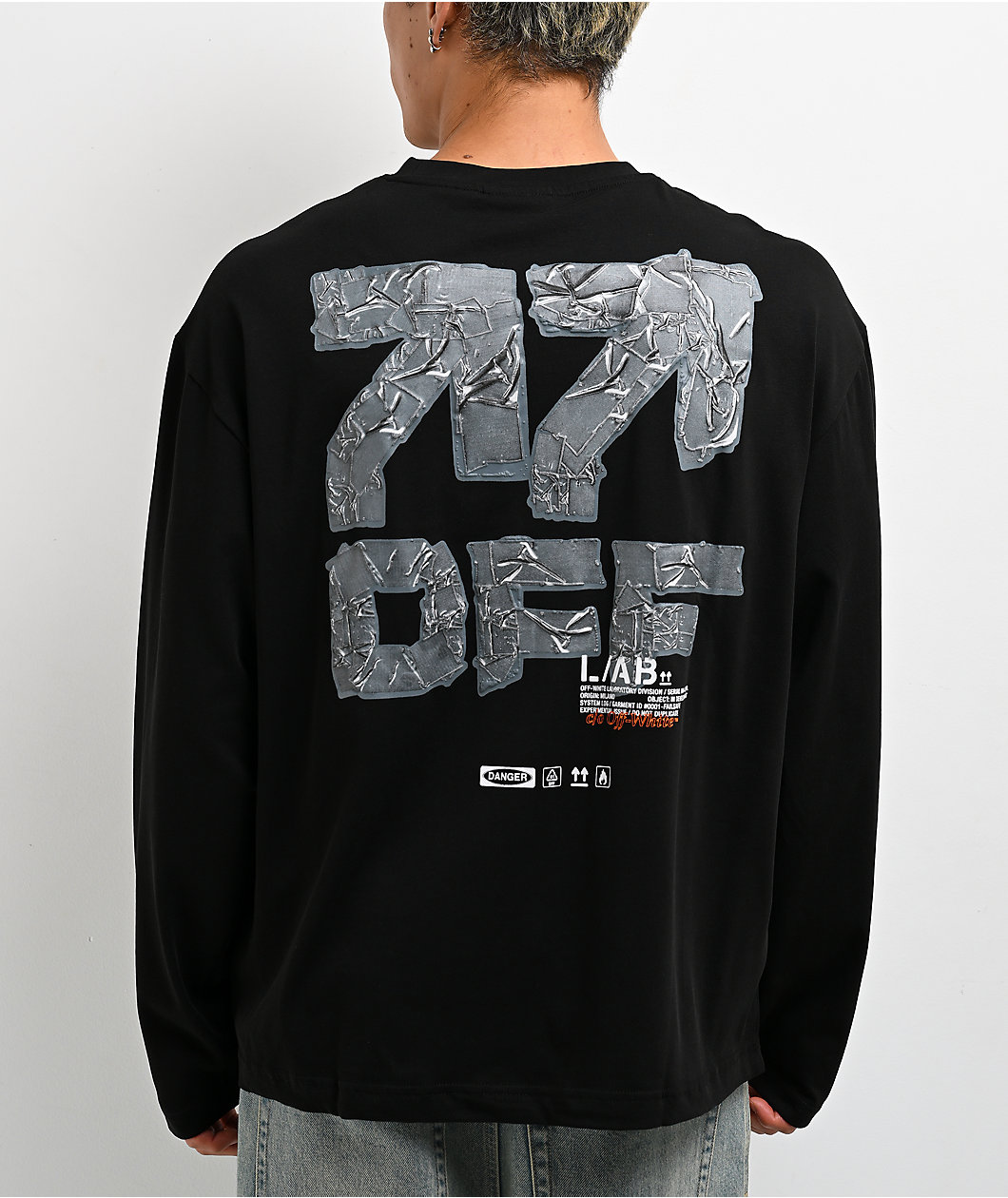 L/AB c/o Off-White™ Duct Tape Black Long Sleeve T-Shirt
