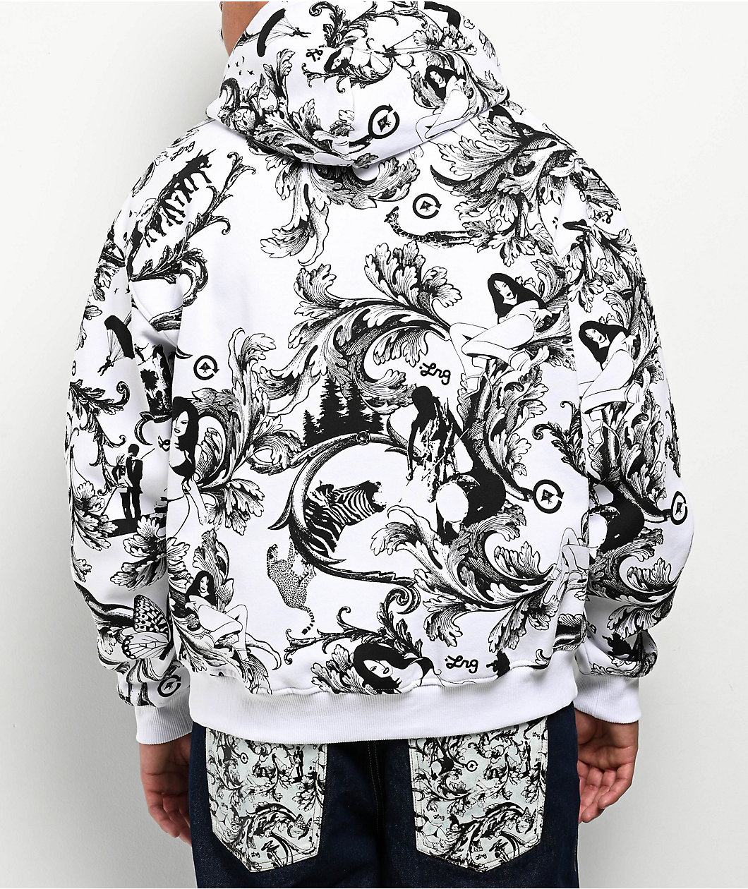 LRG Maiden White Zip Hoodie