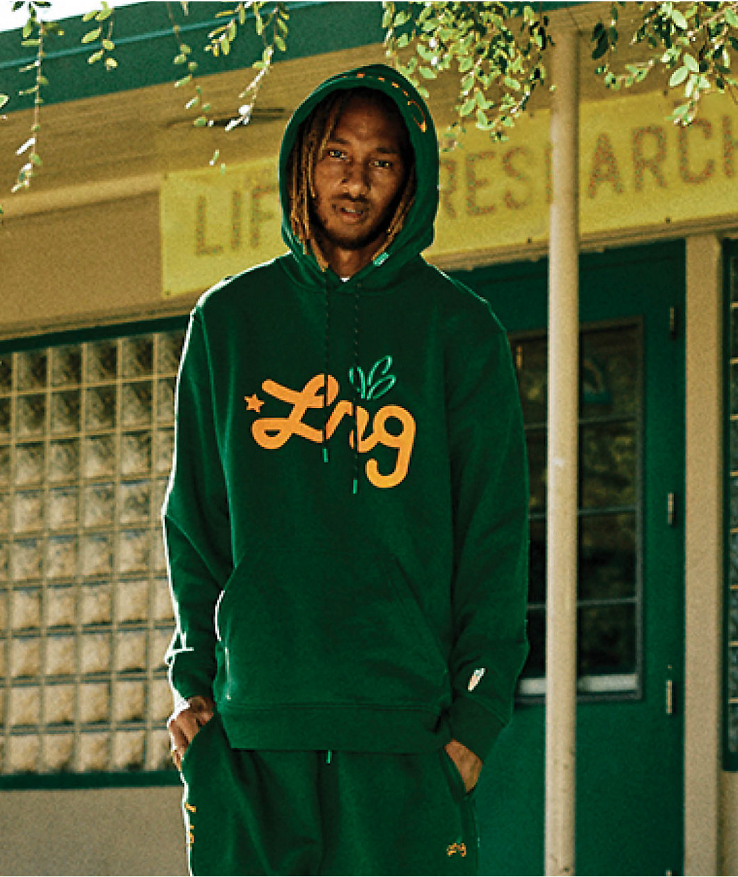 LRG x Carrots Lifted Script Hood Forest Green Hoodie