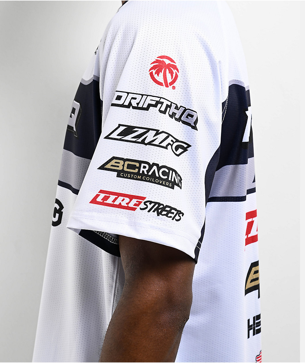 LZMFG Formula Drift White Mesh Jersey