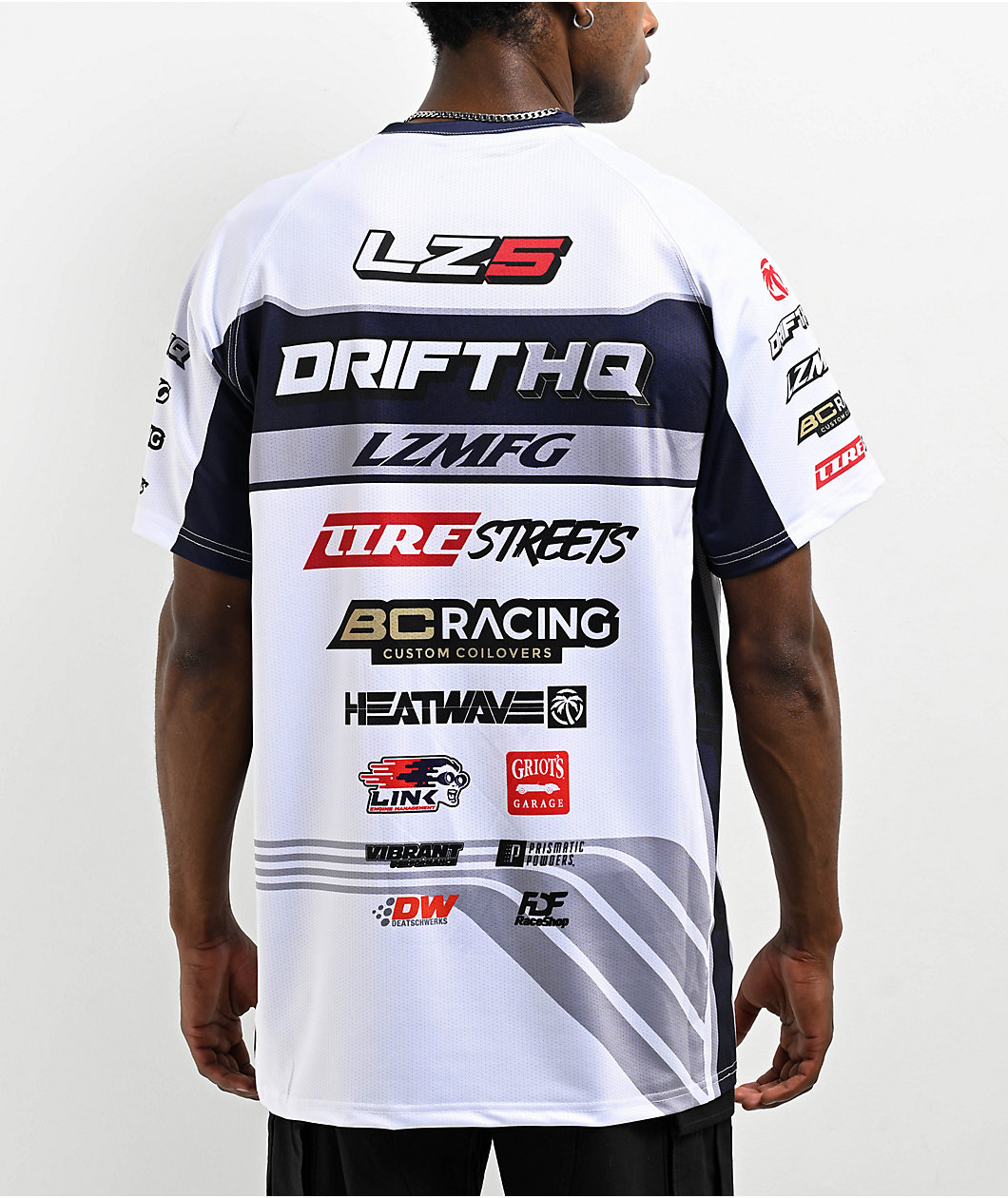 LZMFG Formula Drift White Mesh Jersey