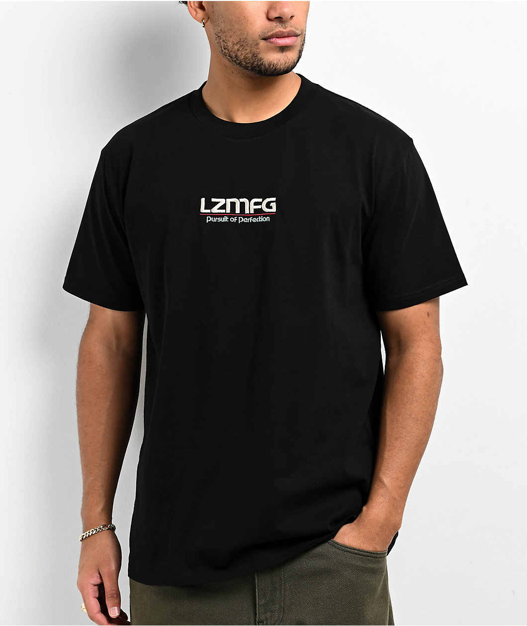 LZMFG Safari Division Embroidered Black T-Shirt