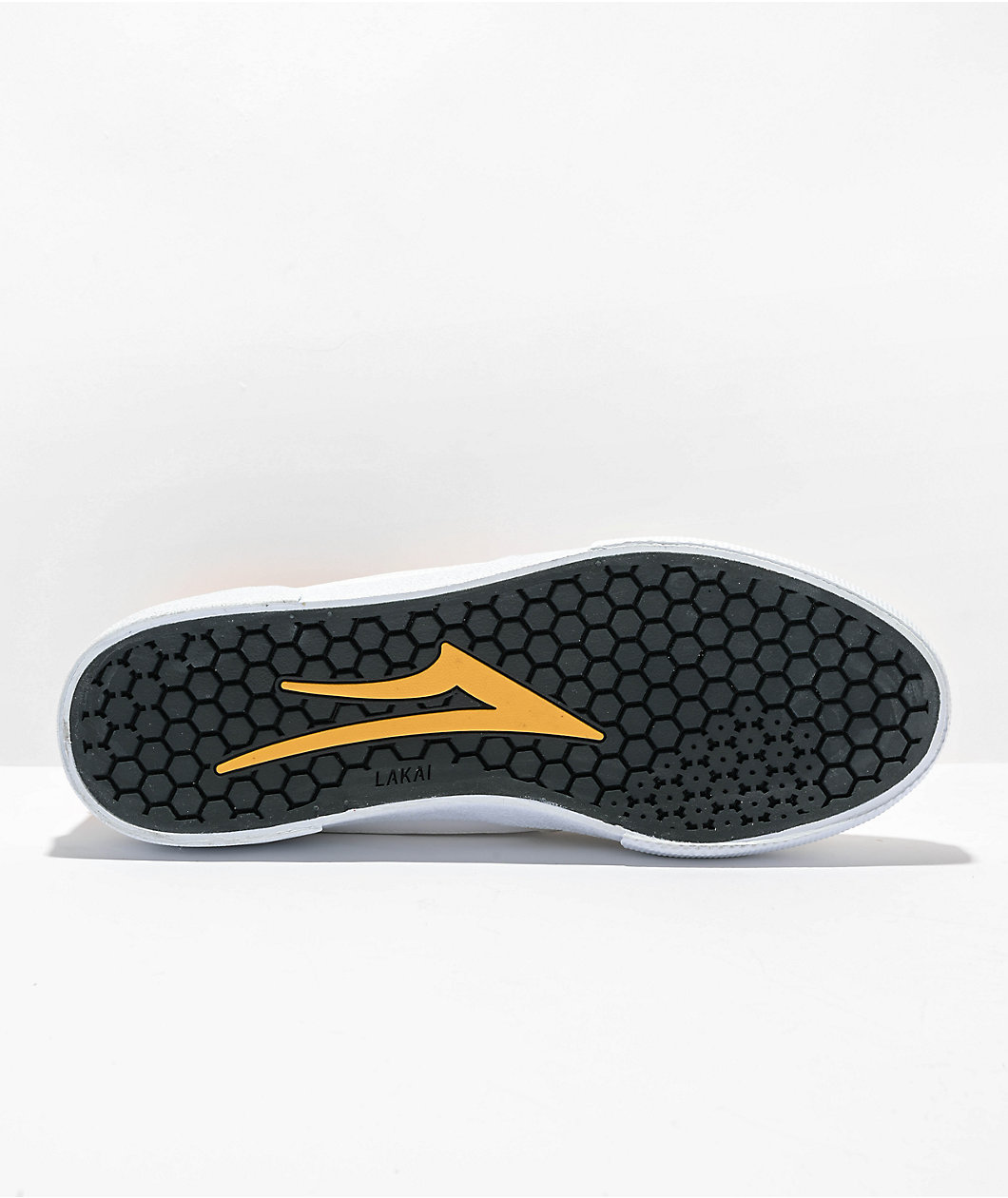 Lakai Cambridge White, Navy & Yellow Skate Shoes