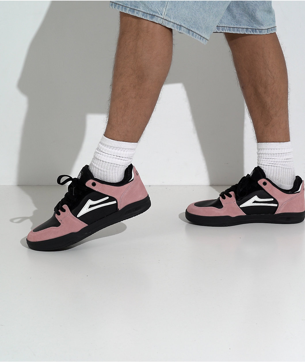 Lakai Joslin Telford Low Black & Pink Skate Shoes