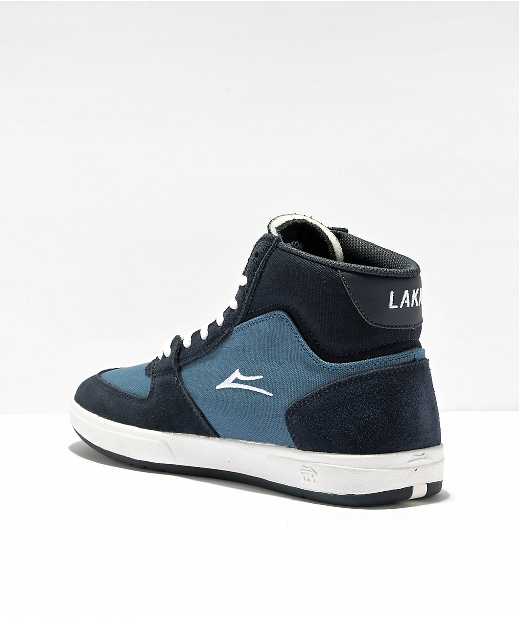 Lakai Villa Slate & Navy Suede Skate Shoes