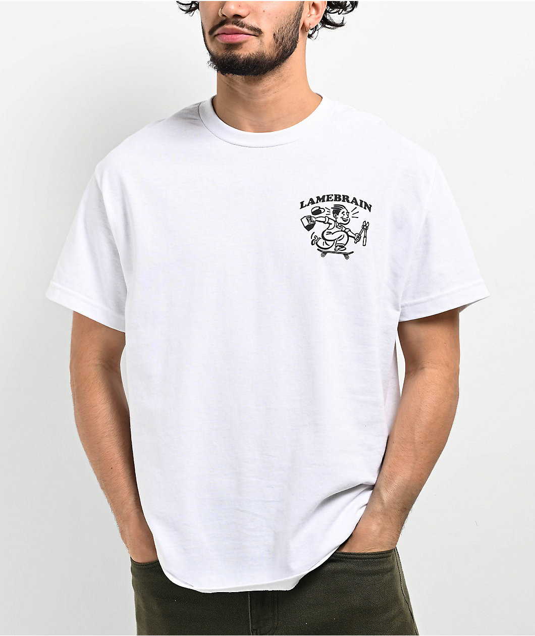 Lamebrain Who U Gonna Call? White T-Shirt