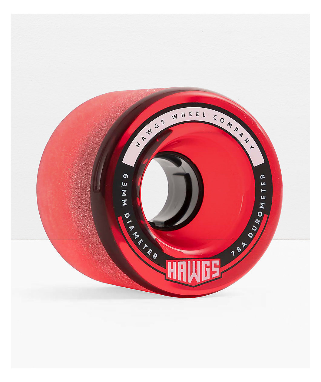 Landyachts Fatty Hawgs 63mm 78a Clear Red Cruiser Skateboard Wheels