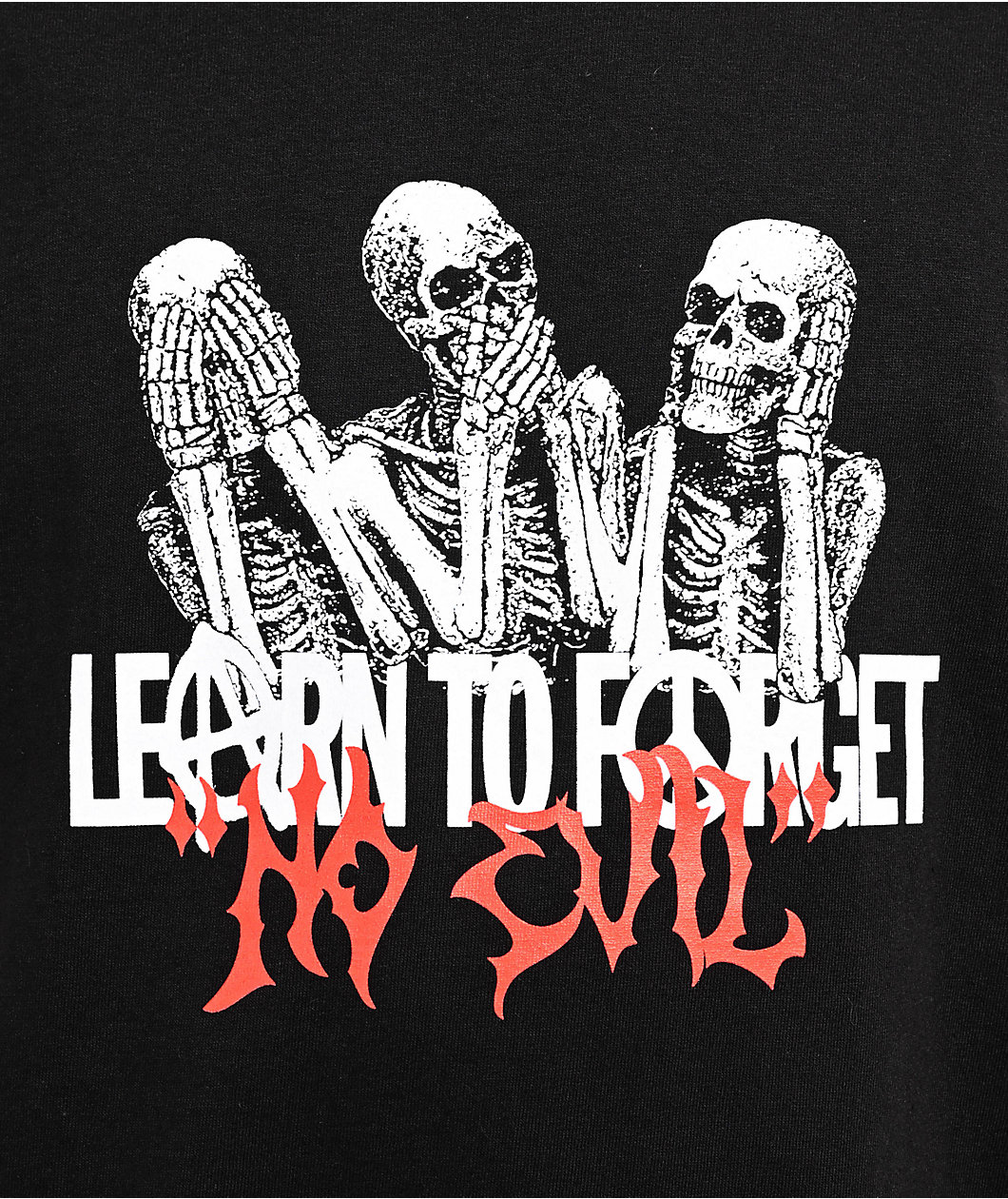 Learn To Forget No Evil Black T-Shirt