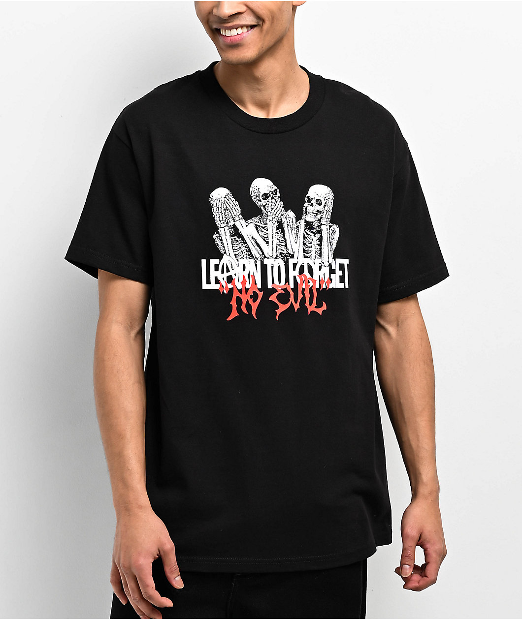 Learn To Forget No Evil Black T-Shirt