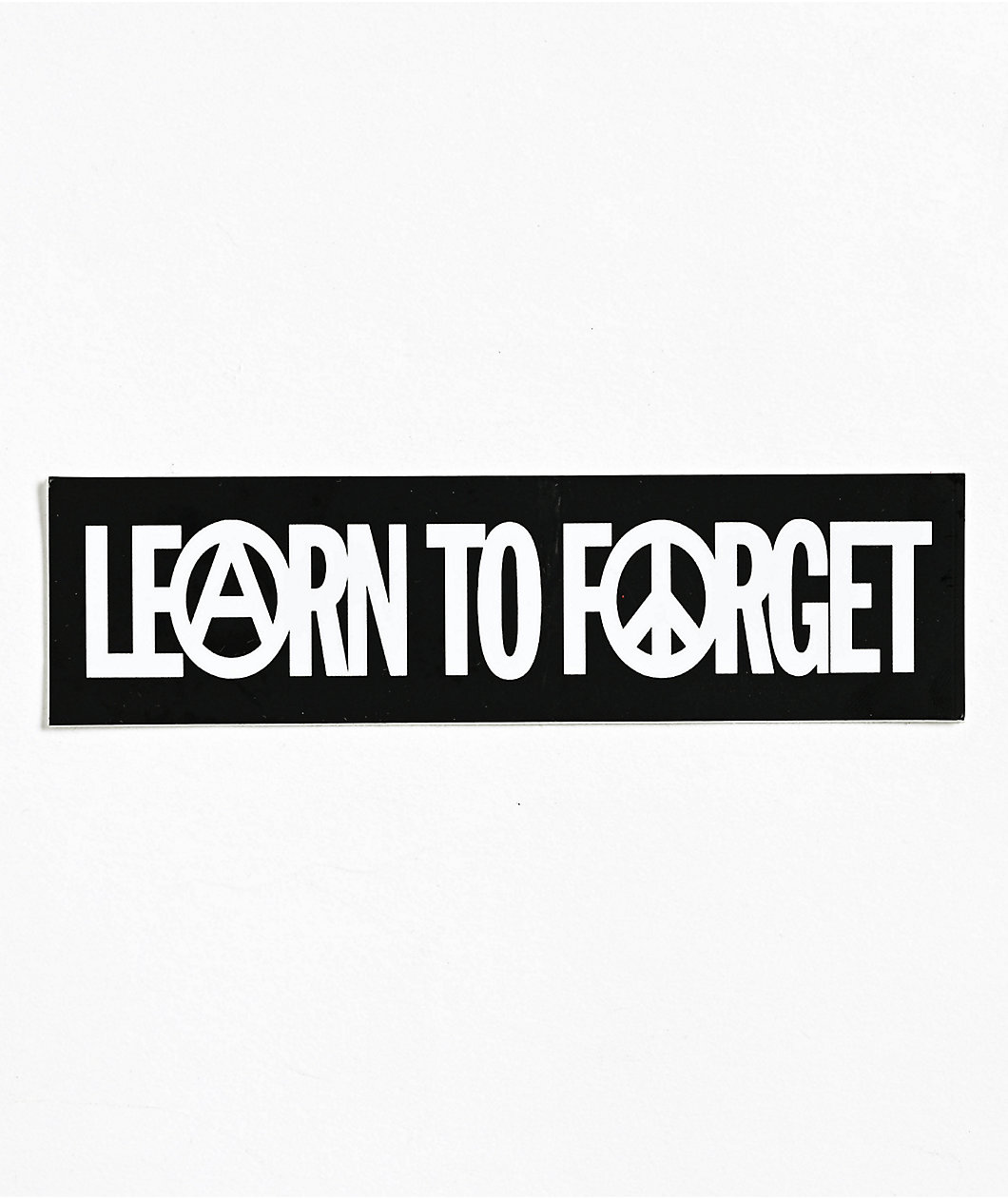 Learn To Forget Standard Logo Black Sticker