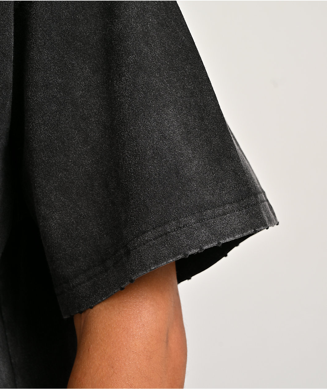 Learn To Forget Thrashed Studded Black Wash T-Shirt
