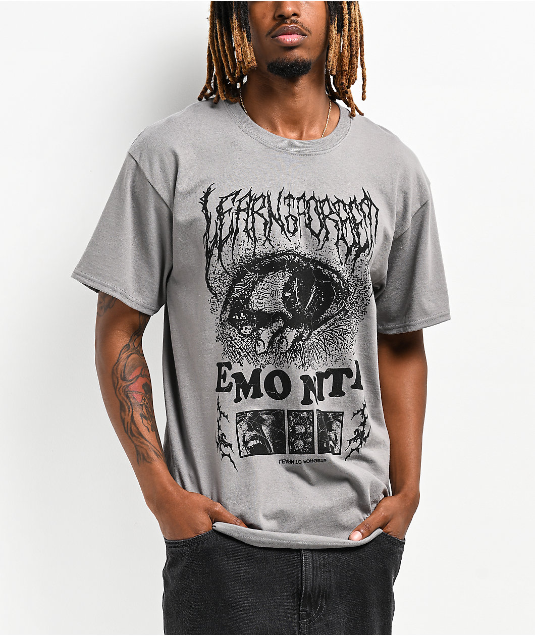 Learn To Forget x Emo Nite Screamer Grey T-Shirt