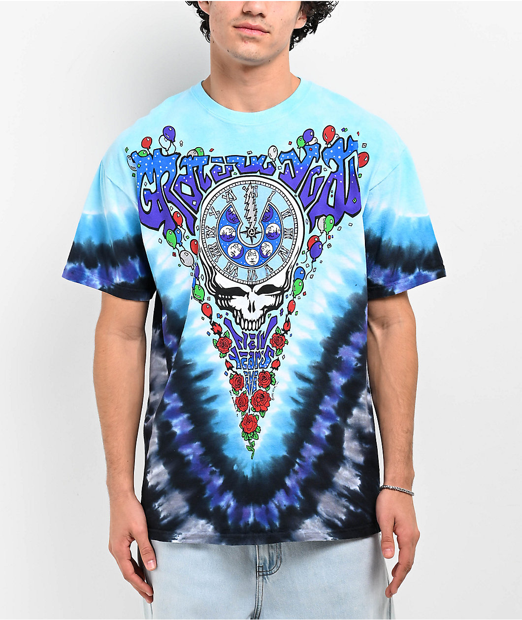 Liquid Blue x Grateful Dead Midnight Hour Blue Tie Dye T-Shirt