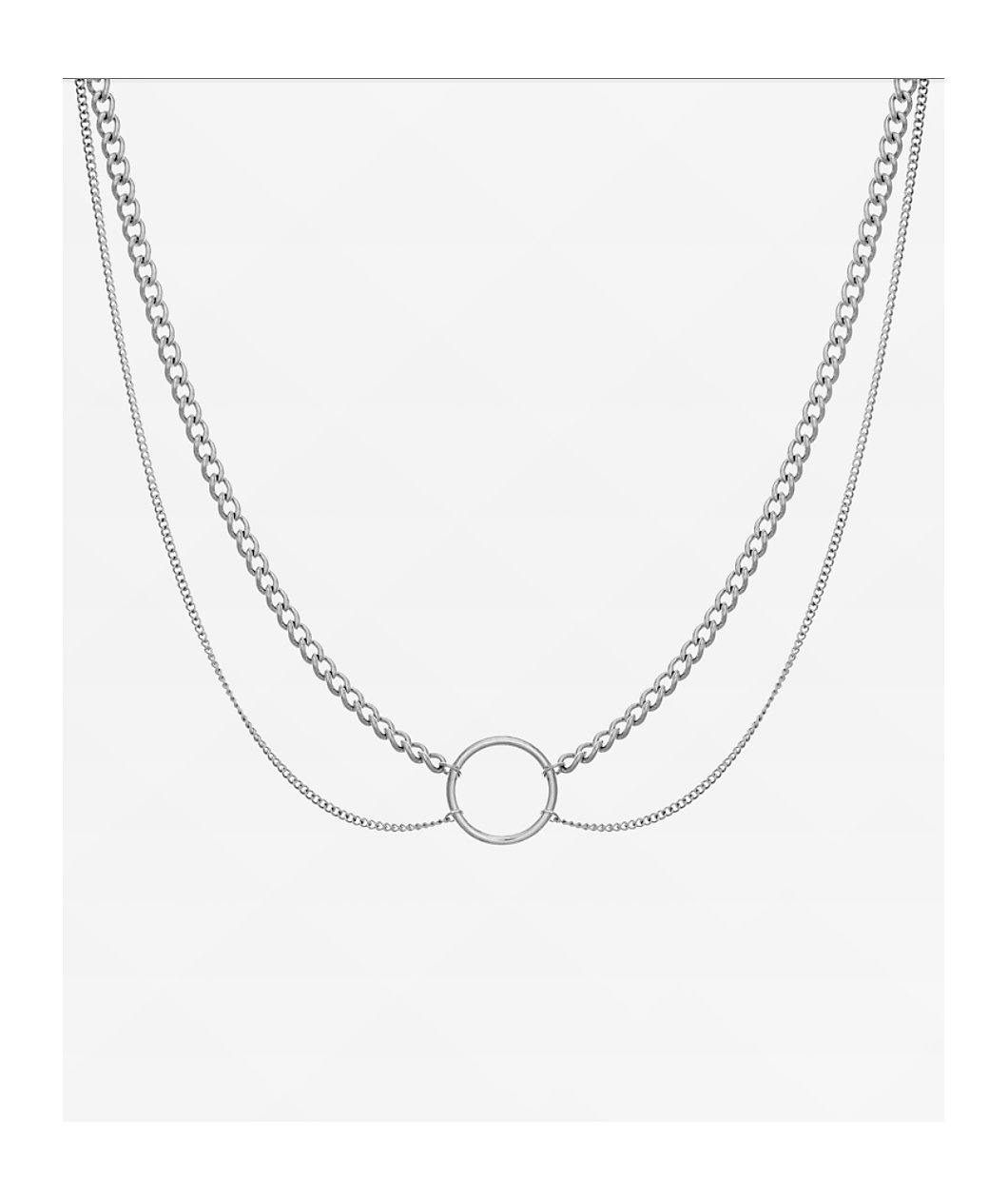 Little Rooms Midnight 14" Silver Necklace