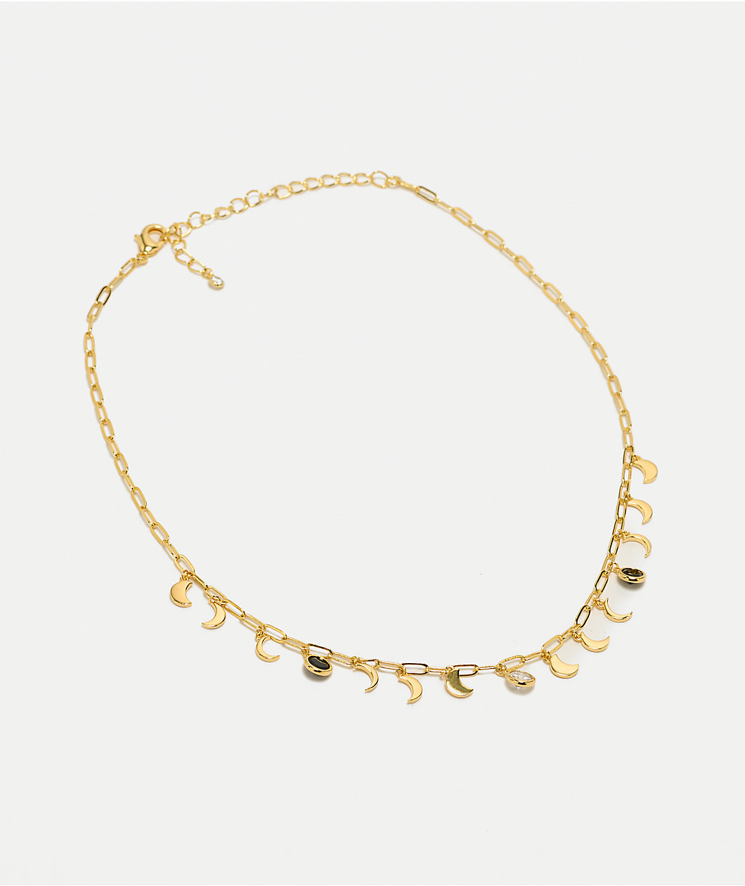 Little Rooms Moon Phase 14" Gold Necklace