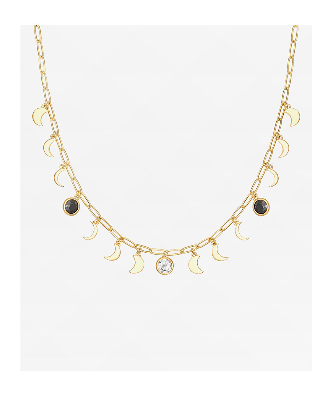 Little Rooms Moonphase 14" Gold Necklace