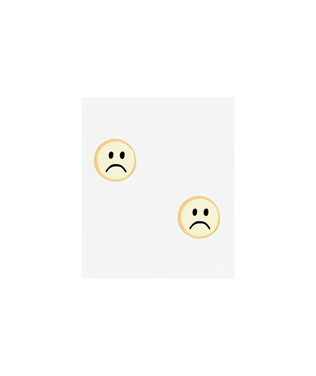 Little Rooms Sad Gold Stud Earrings