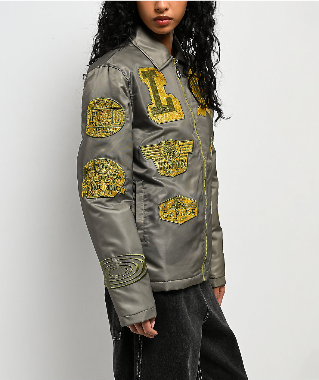 Live Mechanics Shine Well Bomber Jacket