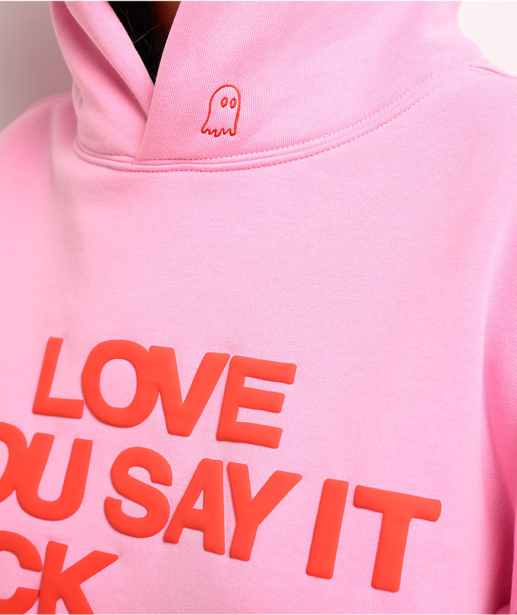 Lonely Ghost Ways To Say ILY Pink Hoodie