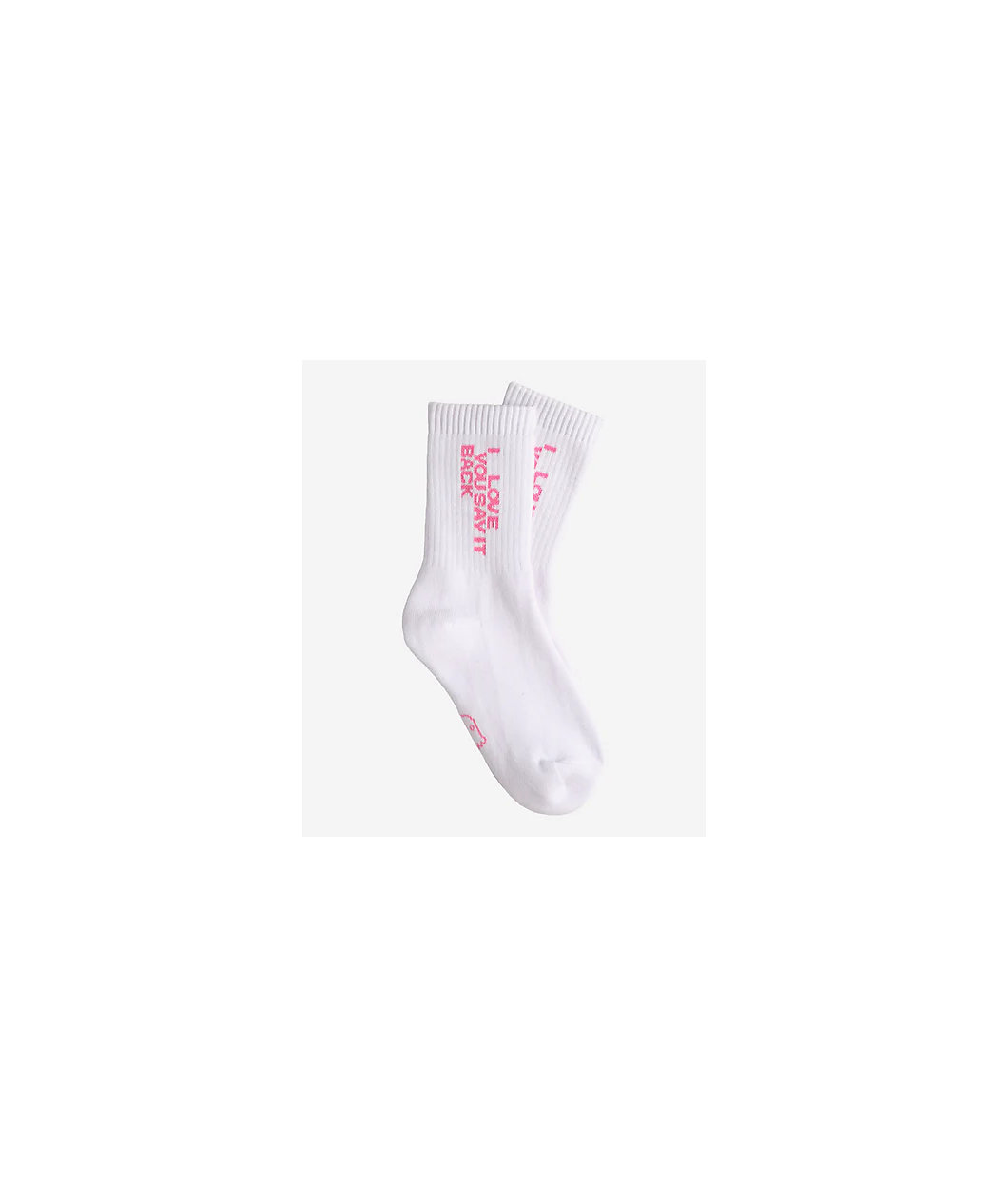 Lonely Ghost Ways To Say ILY White Crew Socks