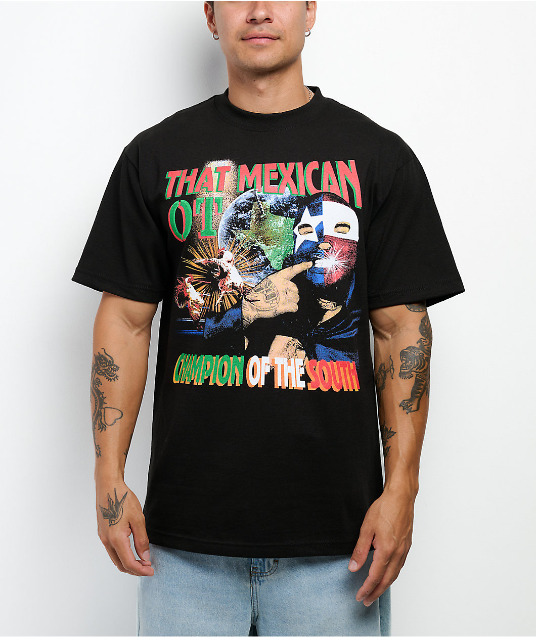 Lonestar by That Mexican OT Champion Black T-Shirt