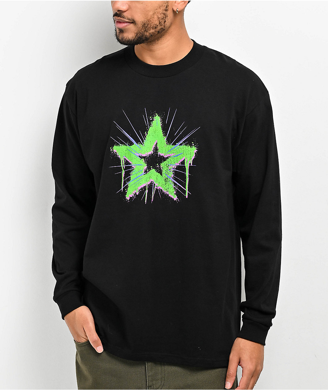 Lonestar by That Mexican OT Tag Black Long Sleeve T-Shirt