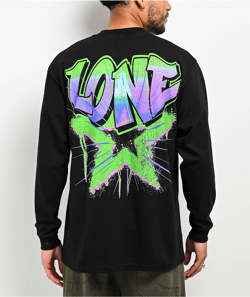 Lonestar by That Mexican OT Tag Black Long Sleeve T-Shirt