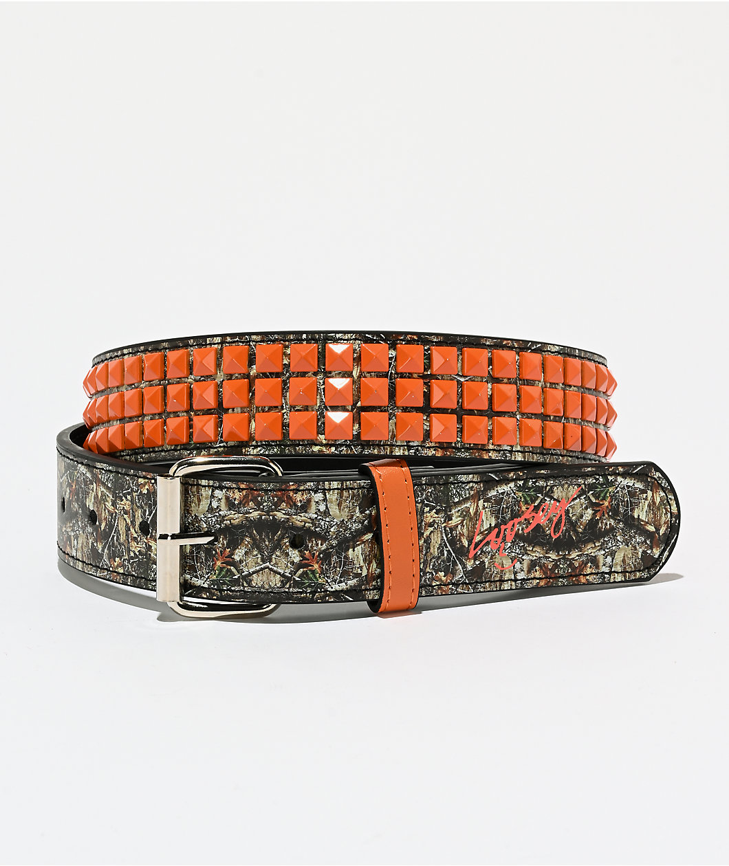 Loosey Stud Camo & Orange Belt