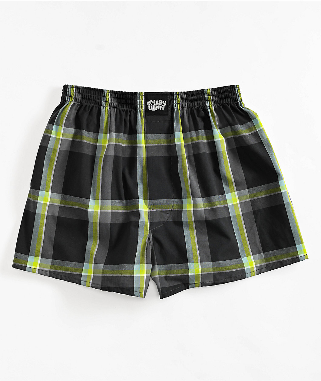 Lousy Livin Grey Checker Boxers