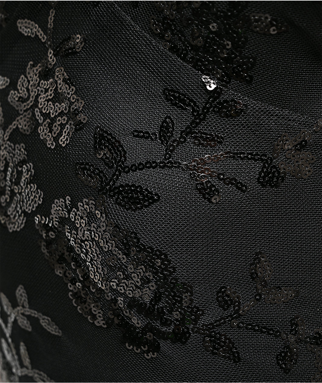 Lovesome Sequin Tie Back Black Dress