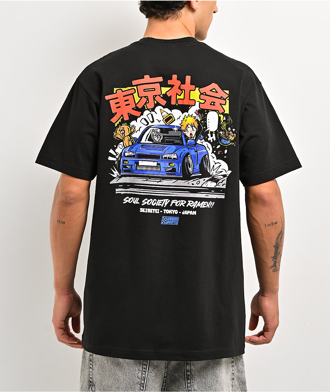Lowered Lifestyle Ramen Sky Black T-Shirt