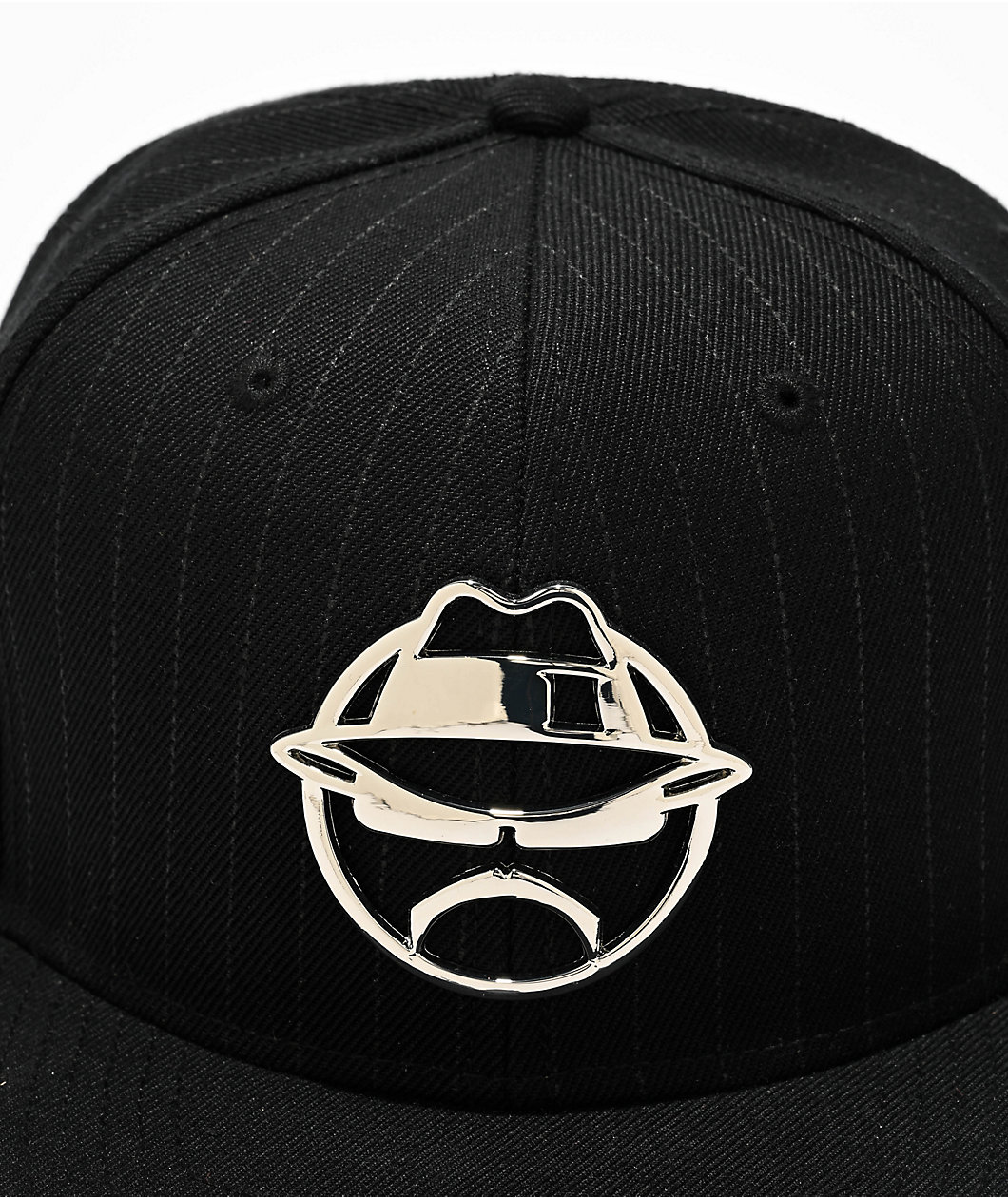 Lowrider Pinstripe Metal Golo Black Snapback Hat