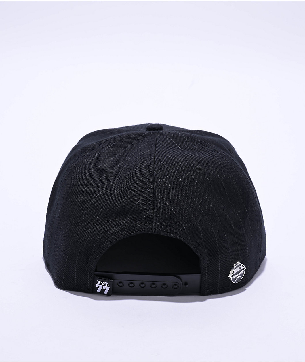 Lowrider Pinstripe Metal Golo Black Snapback Hat