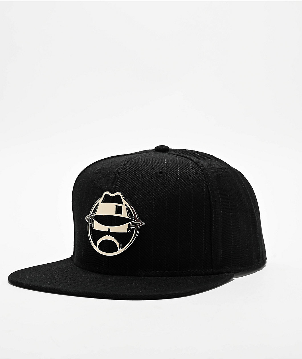 Lowrider Pinstripe Metal Golo Black Snapback Hat