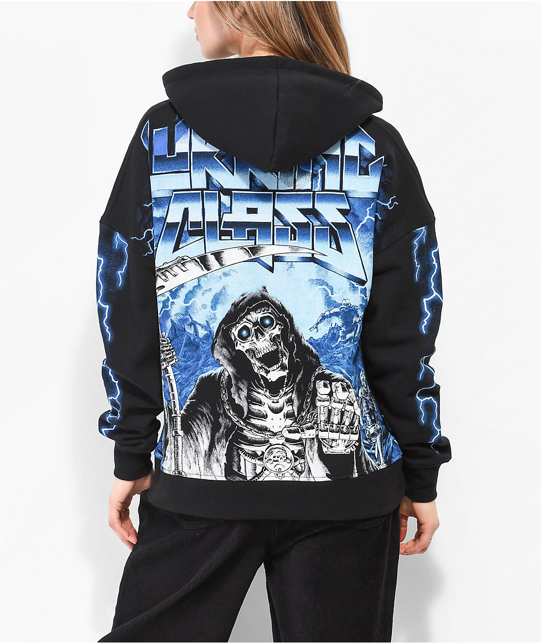 Lurking Class By Sketchy Tank Cyborg Black Hoodie